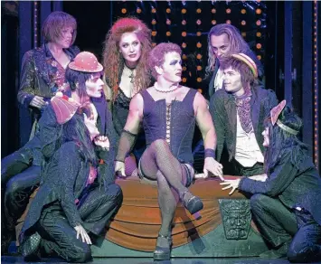  ??  ?? SHOW GOES ON: Craig McLachlan performing with the 2014 cast of the Rocky Horror Show.