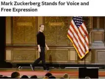  ??  ?? Vídeo postado pelo Facebook mostra chegada de Mark Zuckerberg para, diante da bandeira americana, defender ‘liberdade de expressão’