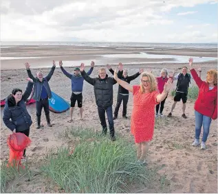  ?? ?? Life is a beach Friends of Troon Beaches celebrate bathing water status at Barassie beach