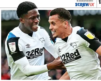  ?? PA ?? All smiles: Ravel Morrison (right) celebrates after his opener on Saturday