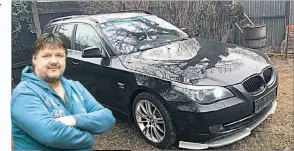  ??  ?? Pechvogel Harald Höglinger und sein BMW 530 Xdrive mit dem kriminelle­n Geheimnis