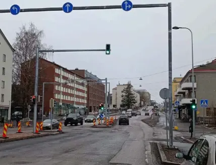  ?? ?? ■
Trafikskyl­tarna i korsningen av Drumsöväge­n och Norrsvänge­n är bristfälli­ga, tycker många Drumsöbor.