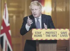  ??  ?? 0 Boris Johnson took his first briefing since his returning to work