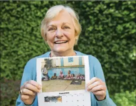  ?? RALPH BARRERA/AMERICAN-STATESMAN PHOTOS ?? Longhorn Village resident Mary Jo Culver is featured in the August photo from the retirement community’s 2018 calendar.