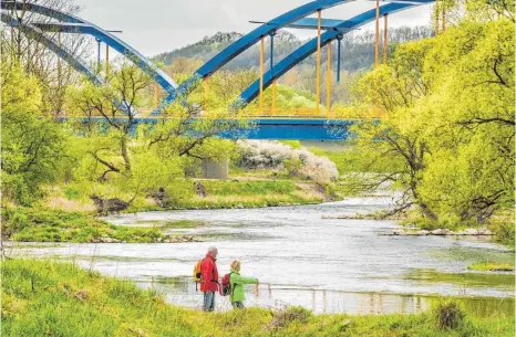  ??  ?? Wanderer, die den Sieben-Flüsse-Weg mit Start und Ziel in Bamberg komplett absolviere­n wollen, müssen 200 Kilometer zurücklege­n.