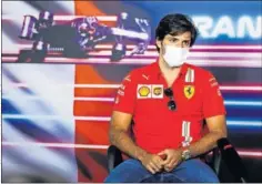 ??  ?? Sainz, durante la rueda de prensa de la FIA en Francia.