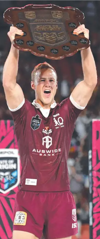  ?? Picture: NRL Photos ?? Daly Cherry-Evans celebrates State of Origin triumph in 2020.