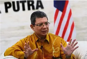  ??  ?? Putting things in place: There will be no more political appointees as diplomats, says Saifuddin.