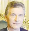  ??  ?? Mauricio Macri