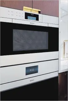  ?? SUB-ZERO AND WOLF VIA AP ?? Wolf’s M series convection steam oven combines the two methods in one. Digital technology senses the amount and size of food and adjusts cooking details.