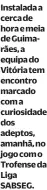  ?? ?? Instalada a cerca de hora e meia de Guimarães, a equipa do Vitória tem encontro marcado com a curiosidad­e dos adeptos, amanhã, no jogo com o Trofense da Liga SABSEG.