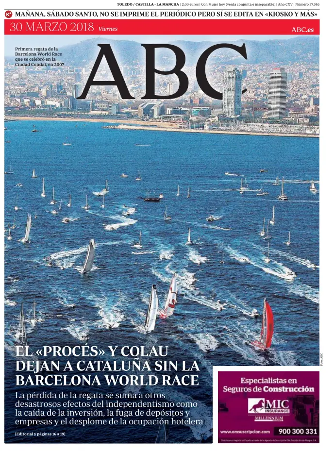  ??  ?? Primera regata de la Barcelona World Race que se celebró en la Ciudad Condal, en 2007