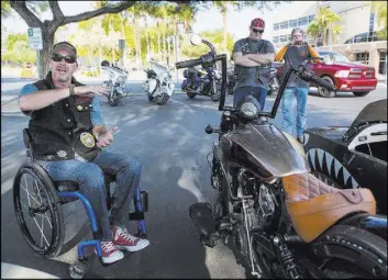  ??  ?? Richard Neider says the Sturgis trek, his second, has revived a sense of unity he felt in the Army. “All of a sudden you got a whole team again.”