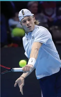  ?? PHOTO AFP ?? Denis Shapovalov n’avait pas son aplomb habituel hier et il s’est avoué vaincu contre Hyeon Chung.