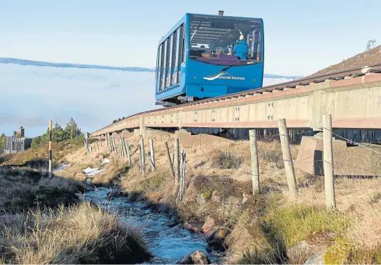  ??  ?? ON THE WRONG TRACK: The mountain railway doesn’t work and it hasn’t worked properly since 2018. Picture by Sandy McCook.