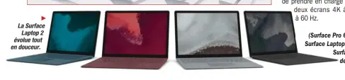  ??  ??   La Surface Laptop 2 évolue tout en douceur.