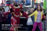  ??  ?? ON SONG: Titus with Ellie Kemper in Unbreakabl­e Kimmy Schmidt