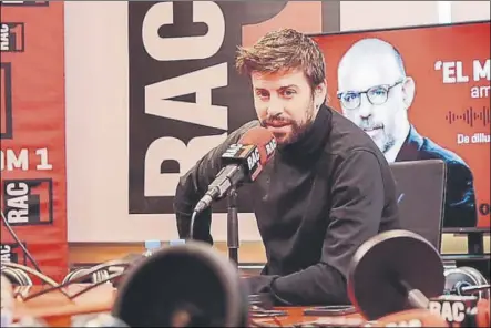  ?? Foto: rac1 ?? Gerard Piqué habló de todo durante la entrevista que concedió en rac1