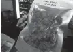  ??  ?? A marijuana bag before being loaded into the vending machine.