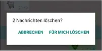  ??  ?? ... aber mit einem Trick können Sie auch ältere Nachrichte­n noch löschen.