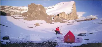  ??  ?? George Brybicin in a remote area of southern Kananaskis from his book, The Legendary Rockies.