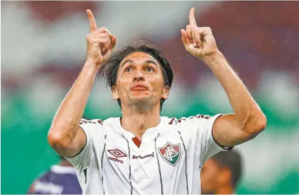  ?? LUCAS MERÇON / FLUMINENSE F.C. ?? Matheus Ferraz fechou o placar e dedicou a vitória ao goleiro tricolor Muriel, que perdeu o pai