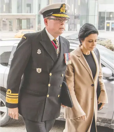  ?? DARREN BROWN/NATIONAL POST ?? Vice-Admiral Mark Norman with lawyer Marie Henein, who challenged the government’s censorship of documents.