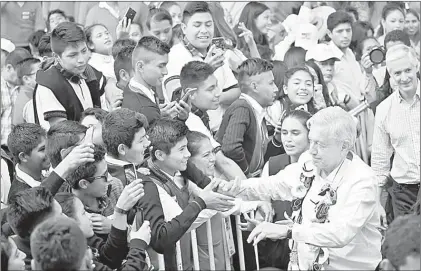 ??  ??    El presidente Andrés Manuel López Obrador, durante su gira de este sábado por el estado de México. Foto La Jornada