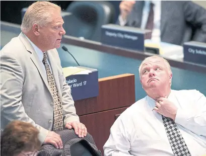  ?? LUCAS OLENIUK TORONTO STAR FILE PHOTO ?? In 2013, the Fords added a 1.6% property tax levy to help pay for extending the Bloor-Danforth subway farther into Scarboroug­h.