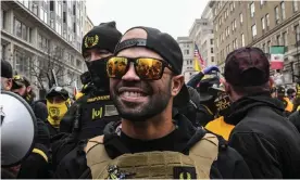  ?? Photograph: Stephanie Keith/Getty Images ?? Enrique Tarrio, leader of the Proud Boys, was arrested in Washington DC.