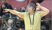  ?? Roanoke Times via AP - Matt Gentry ?? Georgia Tech coach Josh Pastner points during a game last week at Virginia Tech.