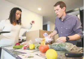  ?? Mathew Sumner / Special to The Chronicle 2013 ?? Blue Apron’s service has been popular with customers for several years, but investors are wary because of strong competitio­n.