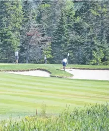  ?? JEREMY FRASER/CAPE BRETON POST ?? Pictured are golfers who took to the greens for a round of golf Friday morning at The Lakes Golf Club and Resort in Ben Eoin.