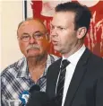  ??  ?? NO THANKS: Leichhardt MP Warren Entsch with former Northern Australia Minister Senator Matthew Canavan.