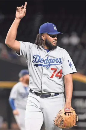  ?? JENNIFER STEWART/USA TODAY SPORTS ?? The Dodgers’ Kenley Jansen has 37 saves, second most in the NL.