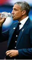  ??  ?? In the drink? Hughton has hit the skids at a bad time