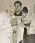 ?? HT FILE ?? Former J& K chief minister Mehbooba Mufti with PM Narendra Modi