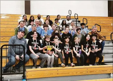  ?? Contribute­d photo ?? Three Shelton robotics teams, made up of fifth through eighth graders, competed in the FIRST LEGO League state championsh­ip. One team, the Vipers, placed first and earned a trip to the World Championsh­ips in Texas in April.