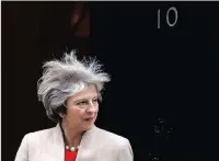  ?? PICTURE: AP ?? Britain’s Prime Minister Theresa May outside 10 Downing Street.