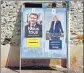  ?? REUTERS ?? Official campaign posters of 2022 French presidenti­al election candidates.