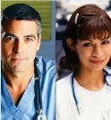  ??  ?? E.R. George Clooney e Vanessa Marquez