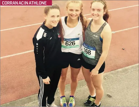  ??  ?? Corran AC athletes at the Connacht Schools Finals in Athlone.