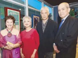  ??  ?? (From left) Sonia Roco, Celeste and Nonoy Gallardo with director Loy Arcenas.