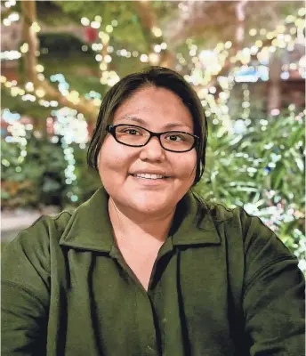  ?? COURTESY OF SHEENA GREENSTONE ?? Sheena Greenstone, a Ph.D. student at Northern Arizona University, hopes her academic studies will help her bring counseling services to her home community on the Navajo Nation.