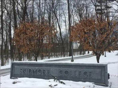  ?? LAUREN HALLIGAN — MEDIANEWS GROUP FILE ?? Skidmore College classes have been suspended and the school is implementi­ng other measures amid the coronaviru­s crisis.