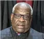  ?? J. SCOTT APPLEWHITE / AP 2022 ?? Supreme Court Justice Clarence Thomas decried Washington, D.C., as a “hideous place” Friday.