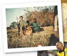  ?? FOTO: VERSKAF ?? Saam met die spoorsnyer Chorrie by die eerste bok wat hy geskiet het, ’n poekoe, inheems aan Zambië.