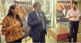  ?? Pictures: Ian Landsberg/African News Agency (ANA) ?? TOASTING AFRICA: Dr Iqbal Survé proposed the toast at the launch of the African Independen­t magazine at Si Cantina Sociale at the Waterfront on Thursday evening.