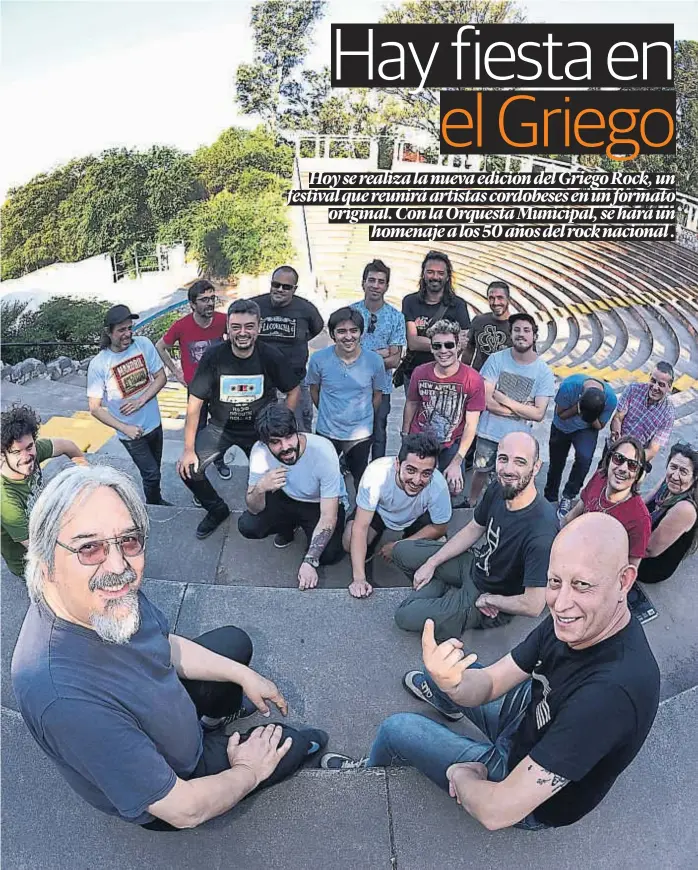  ?? (JOSÉ HERNÁNDEZ) ?? La unión hace la música. Varios de los artistas locales que hoy estarán animando la jornada en el emblemátic­o teatro Griego. La entrada es libre y gratuita.