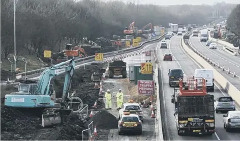  ??  ?? The works which took place on Fletton Parkway